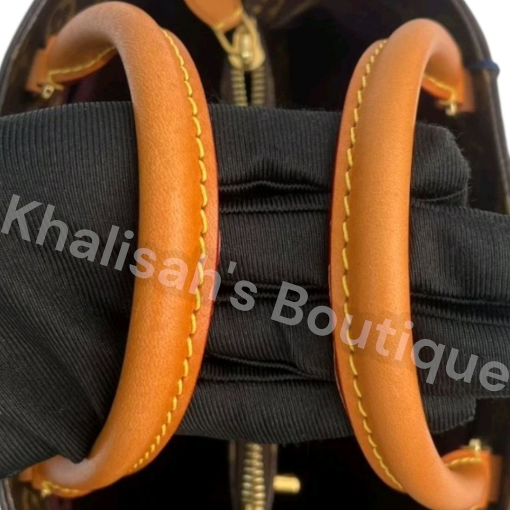 Like New! AUTHENTICATED Louis Vuitton Montaigne Top Hand Bag Brown Canvas LV - Picture 12 of 16